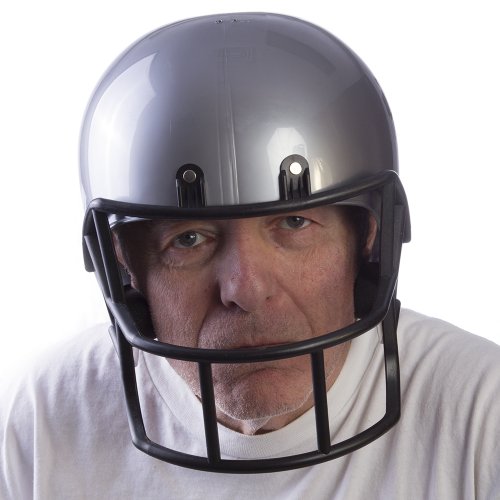 HMS Men's Football Helmet, Silver, One Size Enfom Clothing