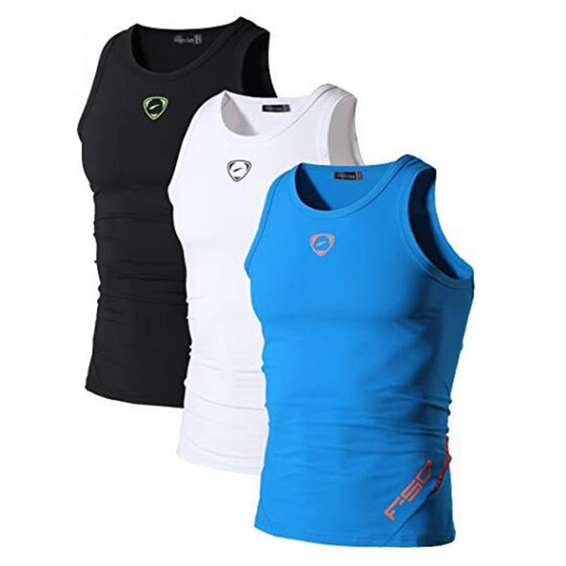 Jeansian 3 Pack Sport Tank Tops Tanktops Sleeveless Shirts Running Grym Workout Fitness LSL3306 PackA Enfom Clothing