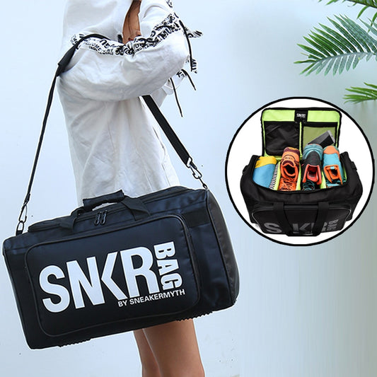 Large Multiple Compartment Sport Training Gym Bags Men Sneaker Gym Bag Shoes Packing Cube Organizer Waterproof Shoulder Bag SNKR Enfom Clothing