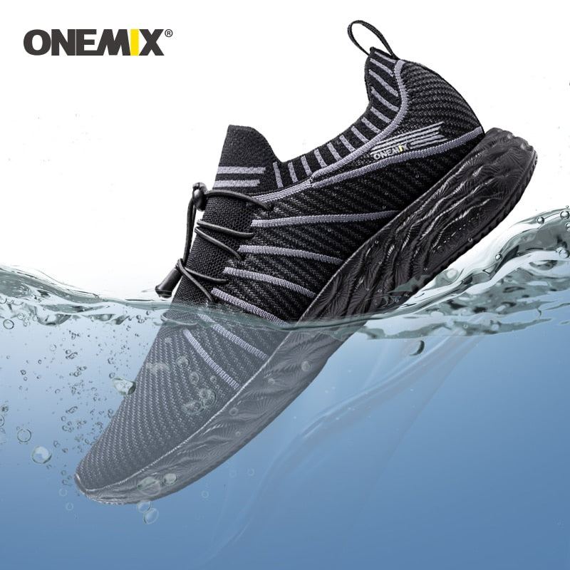 ONEMIX top sale waterproof Casual Sport Shoes Summer Ultralight Elastic Running Sneakers Training Tennis Shoes Enfom Clothing