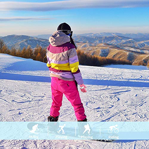 Unigear Kids Ski Gloves, Waterproof Winter Cold Weather Snowboard Snow Gloves, Fit Both Boys & Girls Enfom Clothing