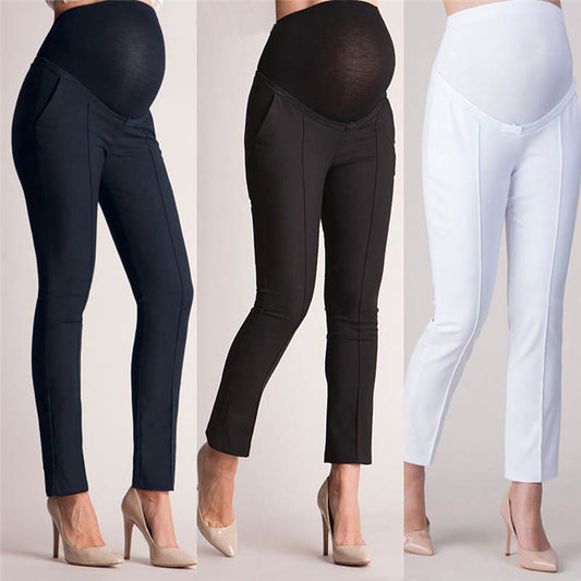 Women&#39;s Pants Stomach Pregnant Women&#39;s Trousers Elastic Belly Protection Maternity Pregnant Pants Trousers Pencil Pants Enfom Clothing