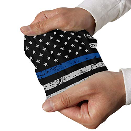 Y-RED-AA Thin Blue Line Flag Police USA Cooling Arm Sleeves Cover Uv Sun Protection for Men Women Running Golf Cycling Arm Warmer Sleeves 1 Pair Enfom Clothing